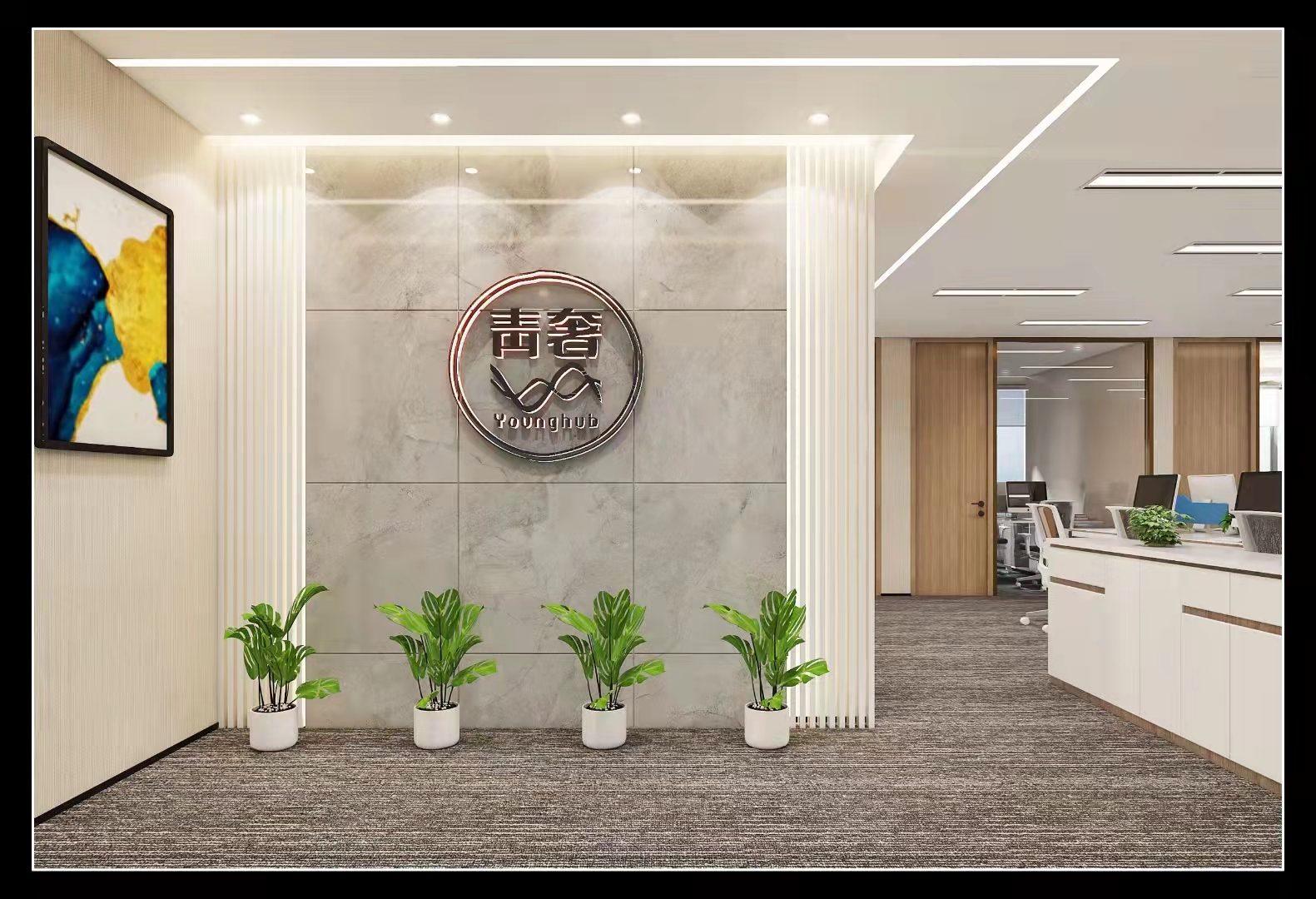 闵行银石科技园450平大面积精装修带家具出租(图1)