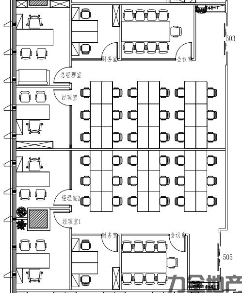 普陀国浩长风城378平精装修带家具办公室出租(图3)